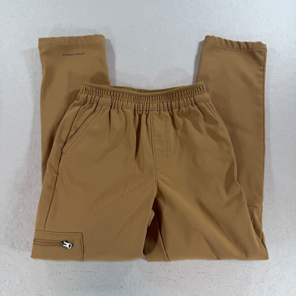Columbia Omni-Heat Kids Hiking Cargo Pants Tan Brown AB0075 Size M 10-12